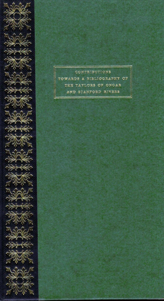 Item #1069 Contributions Towards A Bibliography of The Taylors of Ongar and Stanford Rivers. G. Edward Harris.
