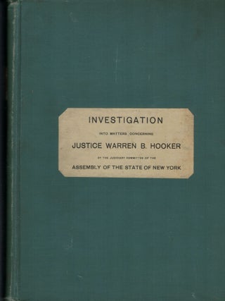 Item #1425 In The Assembly of The State of New York In The Matter of The Investigation of The...