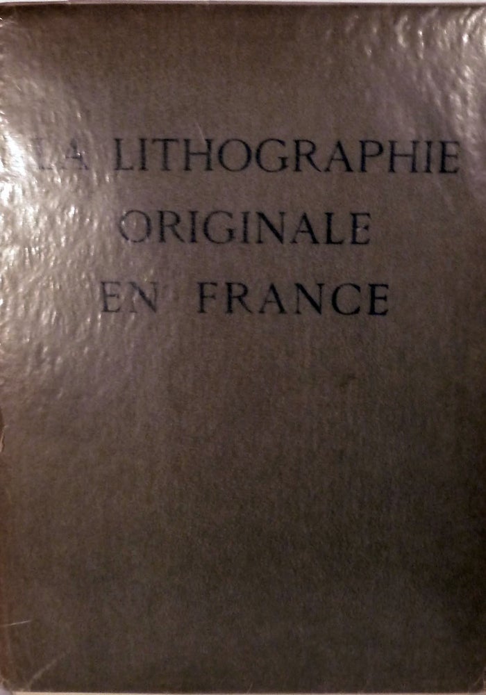 Item #17643 La Lithographie Originale En France. Jean E. Bersier.