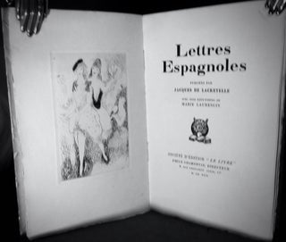Item #18093 Lettres Espagnoles by Jacques De Lacretelle. Marie Laurencin