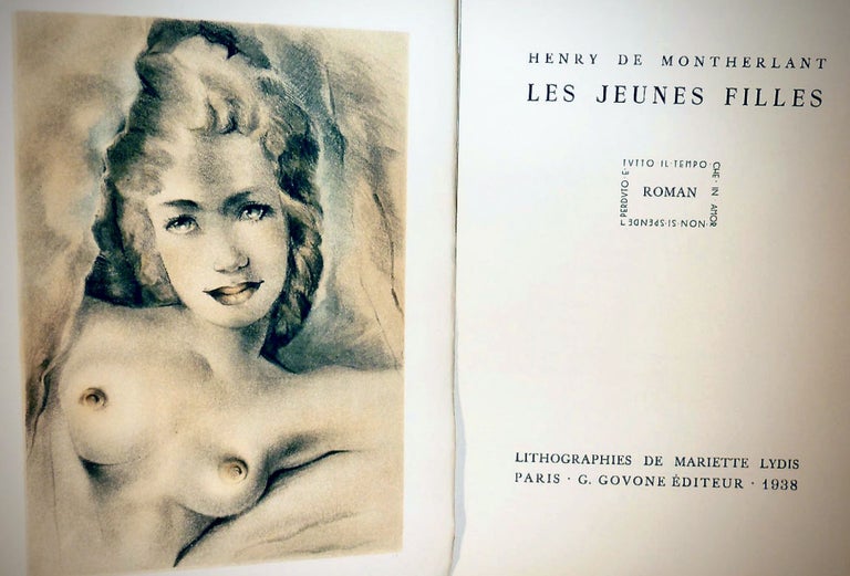 Item #18298 Les Jeunes Filles. Henry de Motherlant.