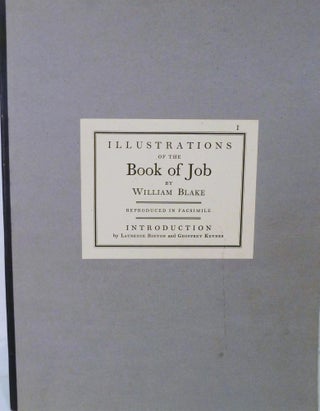 Item #18547 Illustrations Of The Book of Job; Being All The Water-Colour Designs Pencil Drawings...