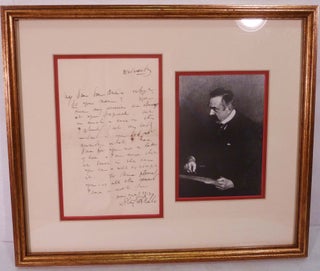 Item #20349 Stanford White ALS & Portrait of latter, matted and framed [36 x 48 cm.] WITH Aline...