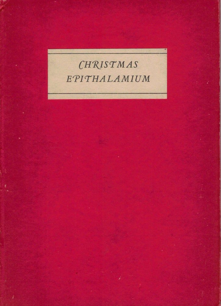 Item #21061 Christmas Epithalamium. Hervey Allen.