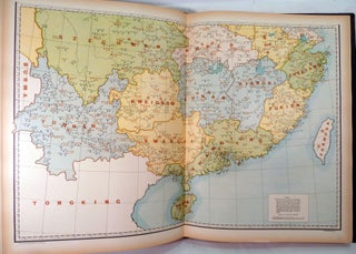 The New Atlas And Commercial Gazetteer Of China; A Work Devoted To Its Geography & Resources And Economic & Commercial Development. Containing 25 Bi-Lingual Maps, With Complete Indexes, And Many Coloured Graphs. Compiled and Translated from the latest and most authoritative surveys and records by the staff of the Far Eastern Geographical Establishment, Shanghai, China
