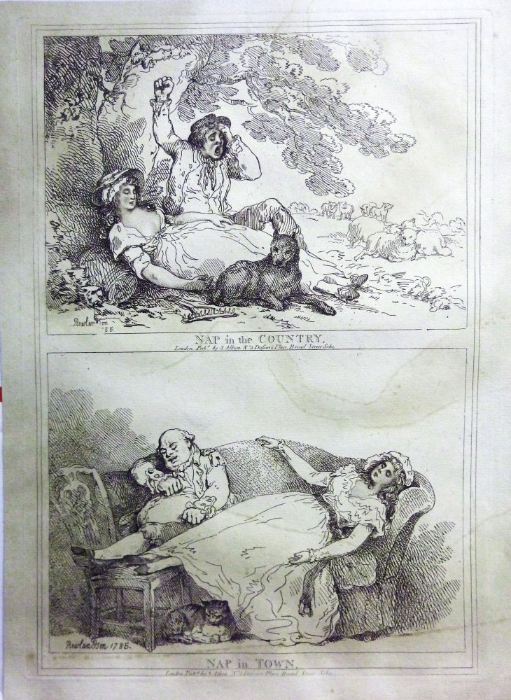 Item #22060 Nap in the Country & Nap in Town. Thomas Rowlandson.