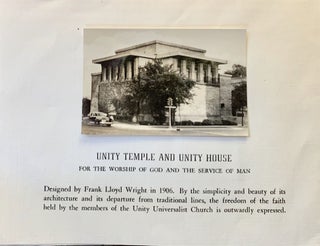 Item #22288 Unity Temple And Unity House. Frank Lloyd Wright, Ephemera