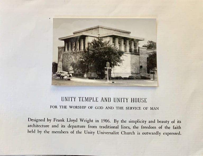 Item #22288 Unity Temple And Unity House. Frank Lloyd Wright, Ephemera.