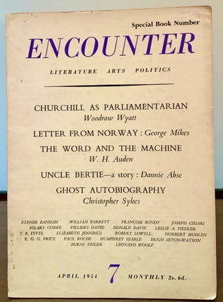 Item #22459 Encounter April 1954. W. H. Auden, Guest Editorial