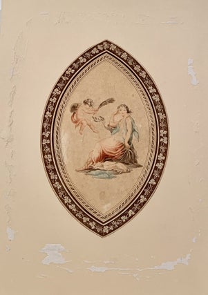 Item #22589 Oval Color Engraving. 19th Century Print