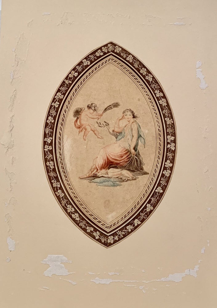 Item #22589 Oval Color Engraving. 19th Century Print.