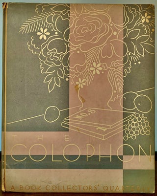 Item #23231 The Colophon Part Eight 1931. New York. The Colophon Ltd