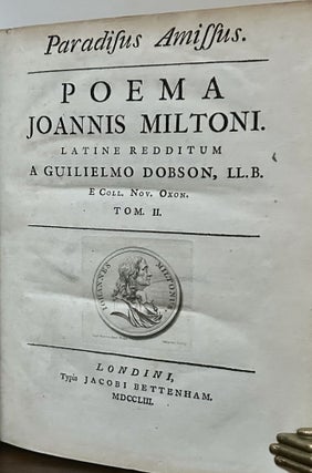 Paradisus Amissus. Poema A Joannis Miltonni.; Latine Redditum A Guileilmo Dobson, LL.B